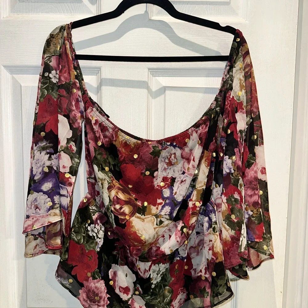 Express Multicolor Floral Blouse - Picture 1 of 3